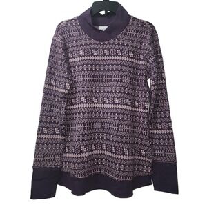 Columbia Purple Geometric Sweater Size L